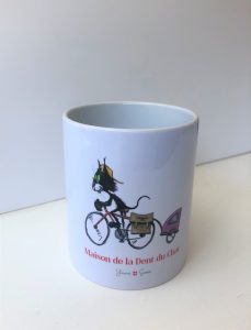 Mug Chat vélo charette (VE) en photo
